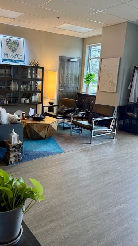 Music City Ketamine lobby — warm and welcoming