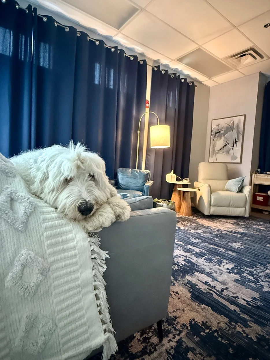 Walter White resting in a Music City Ketamine treatment room